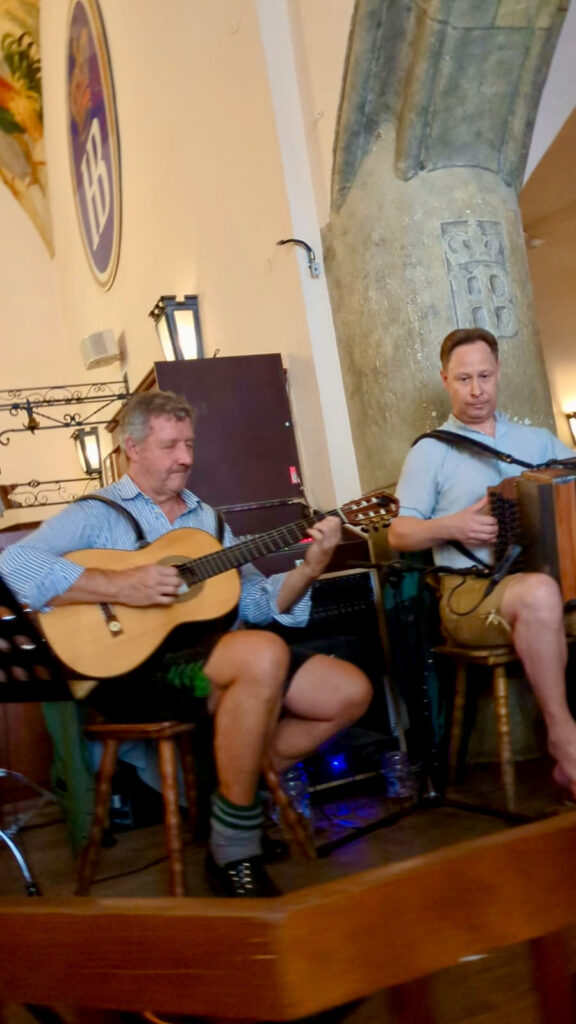 Musicians with traditional Bavarian instruments